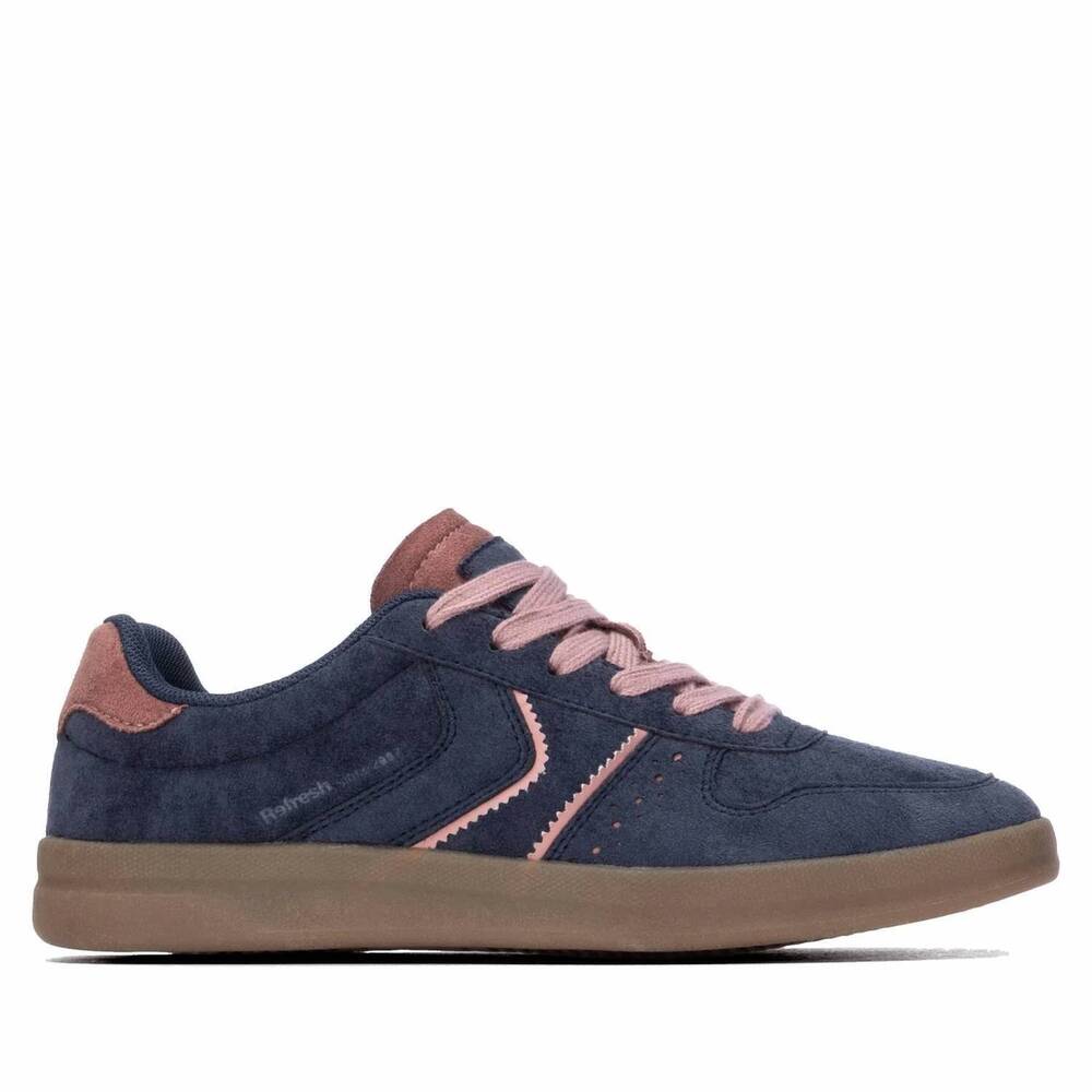 NEW REFRESH women's casual suede sneakers in navy